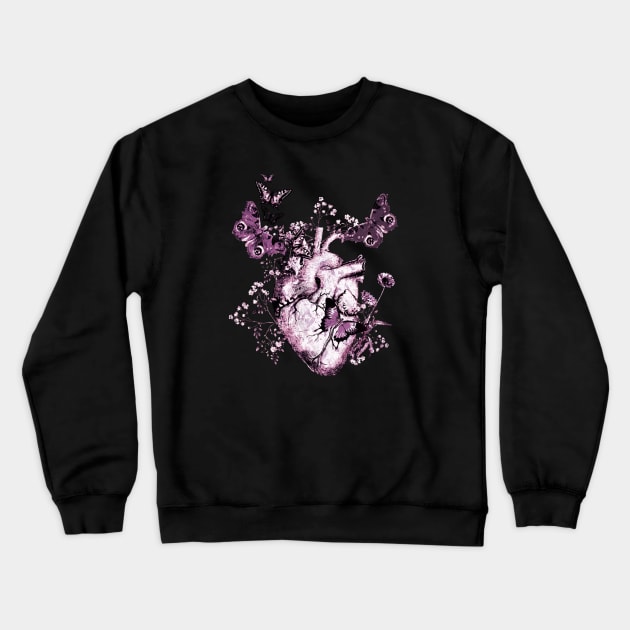 Heart butterflies 1 Crewneck Sweatshirt by Collagedream